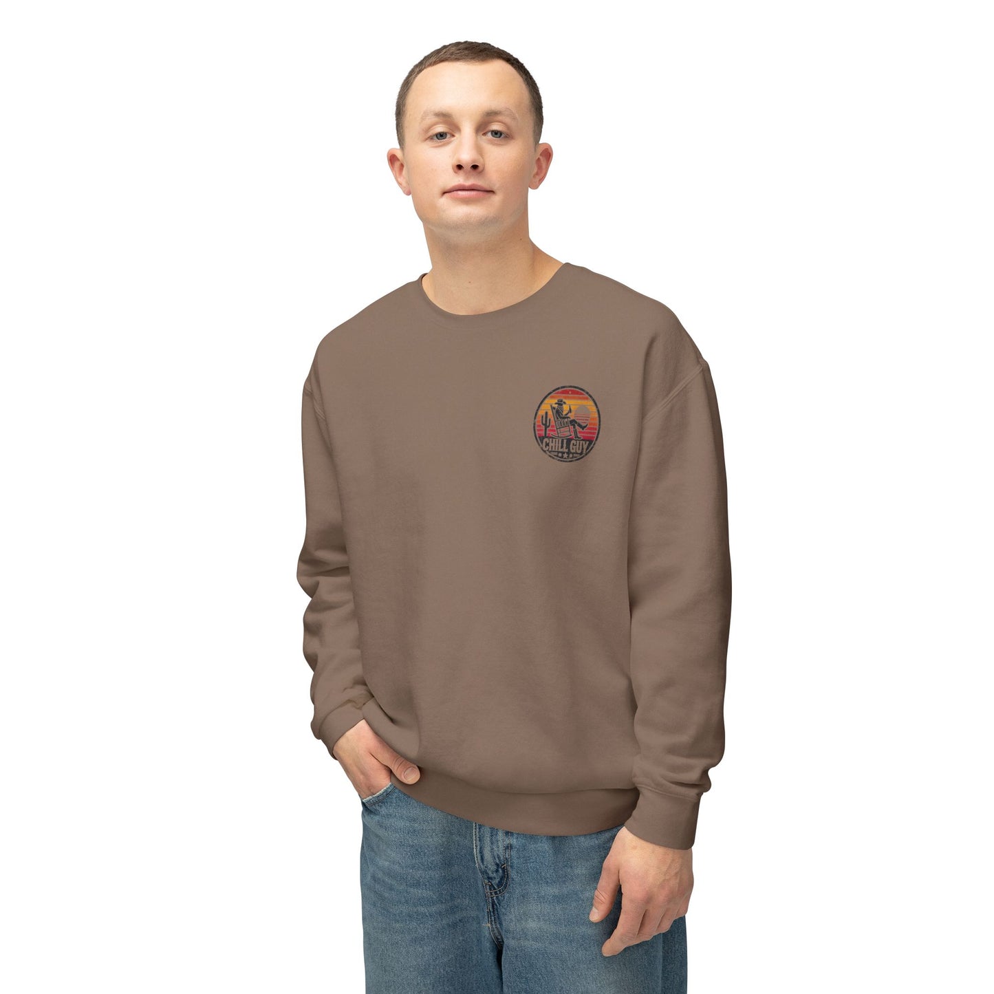 Chill Cowboy | Unisex Lightweight Crewneck Sweatshirt