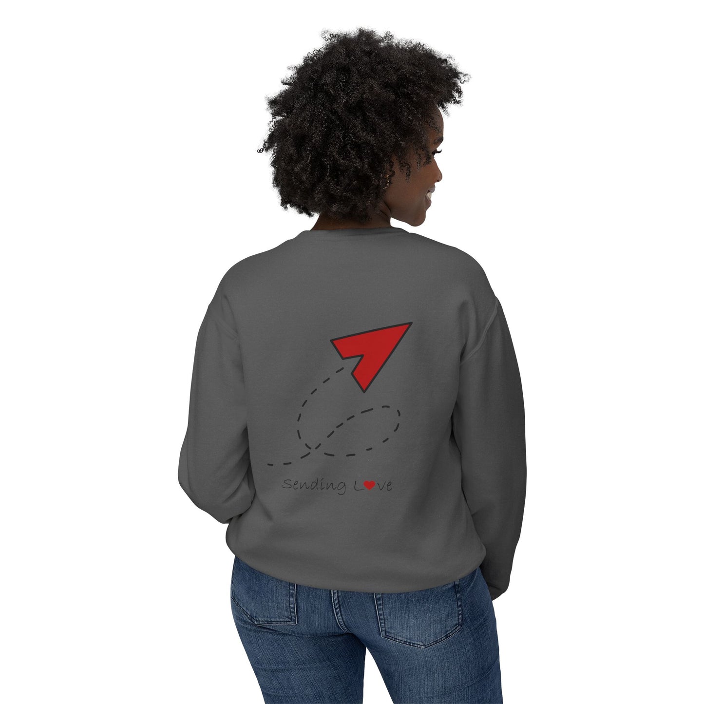 Sending Love | Unisex Lightweight Crewneck Sweatshirt