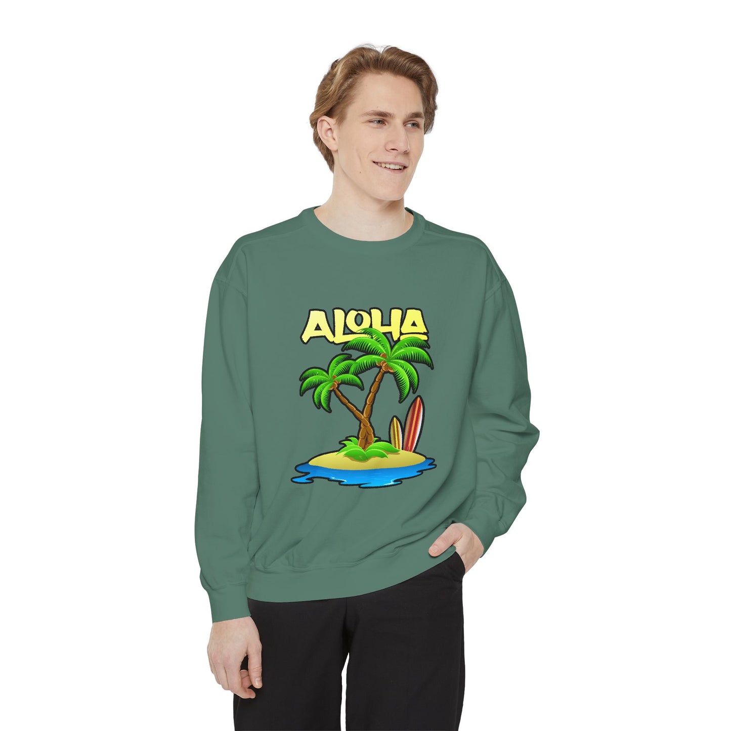 ALOHA | Unisex Garment-Dyed Sweatshirt