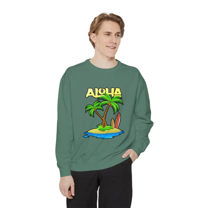 ALOHA | Unisex Garment-Dyed Sweatshirt