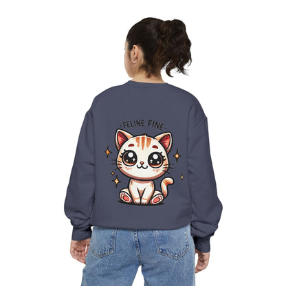 Feline Fine | Unisex Garment-Dyed Sweatshirt