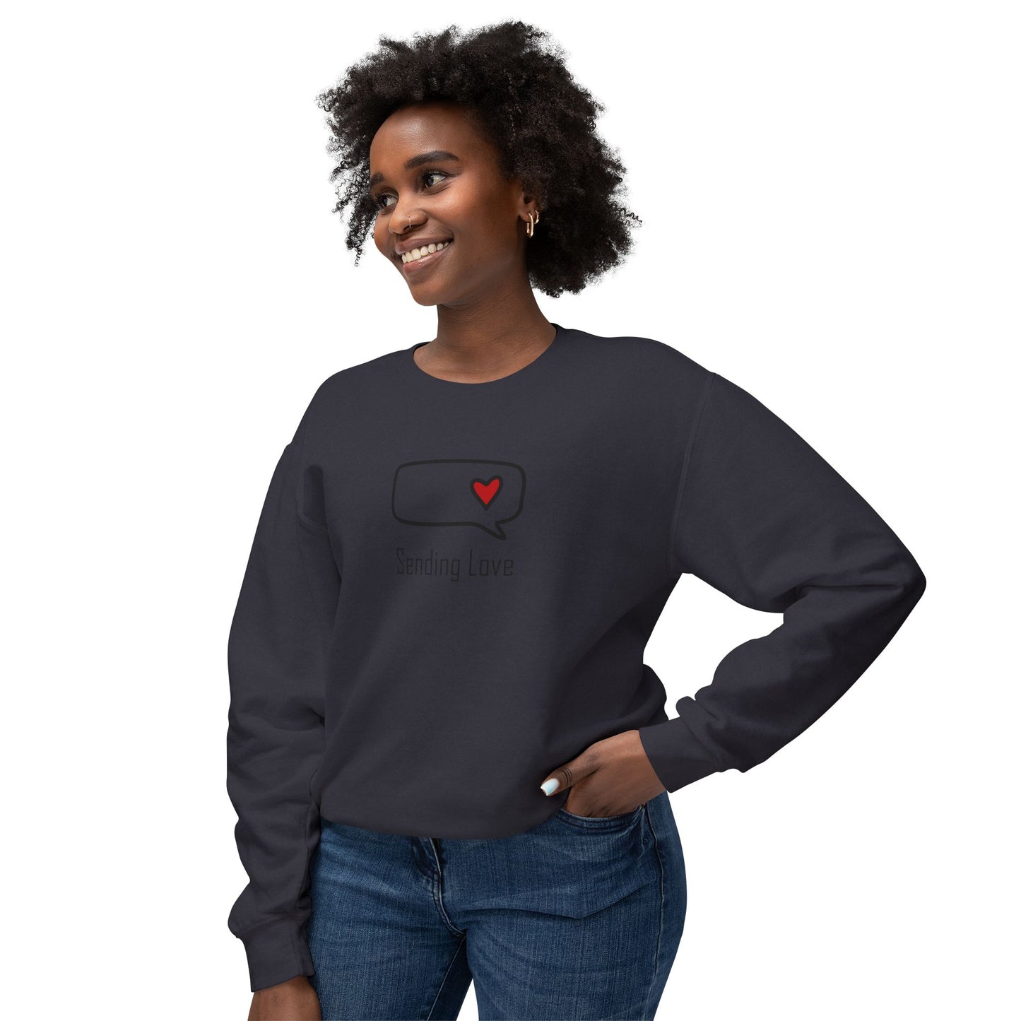 Sending Love_Unisex Lightweight Crewneck Sweatshirt