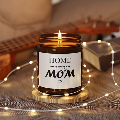 HOME is where MOM is | Scented Soy Candle (Multi-Size, Amber Jar)