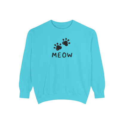 MEOW_Unisex Garment-Dyed Sweatshirt