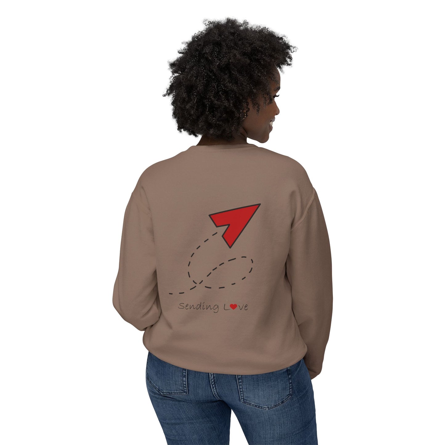 Sending Love | Unisex Lightweight Crewneck Sweatshirt