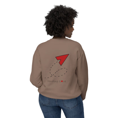 Sending Love | Unisex Lightweight Crewneck Sweatshirt