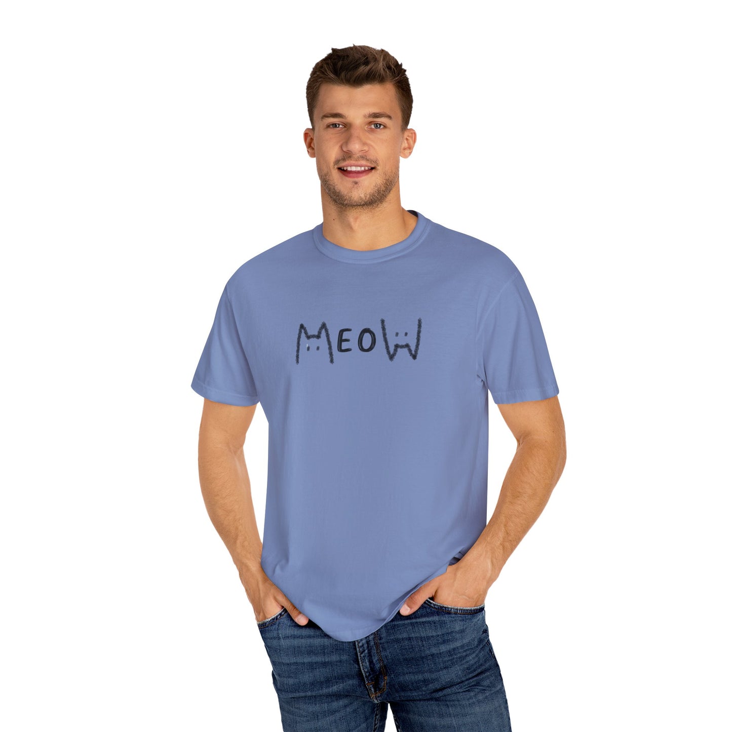 Meow_Unisex Garment-Dyed T-shirt