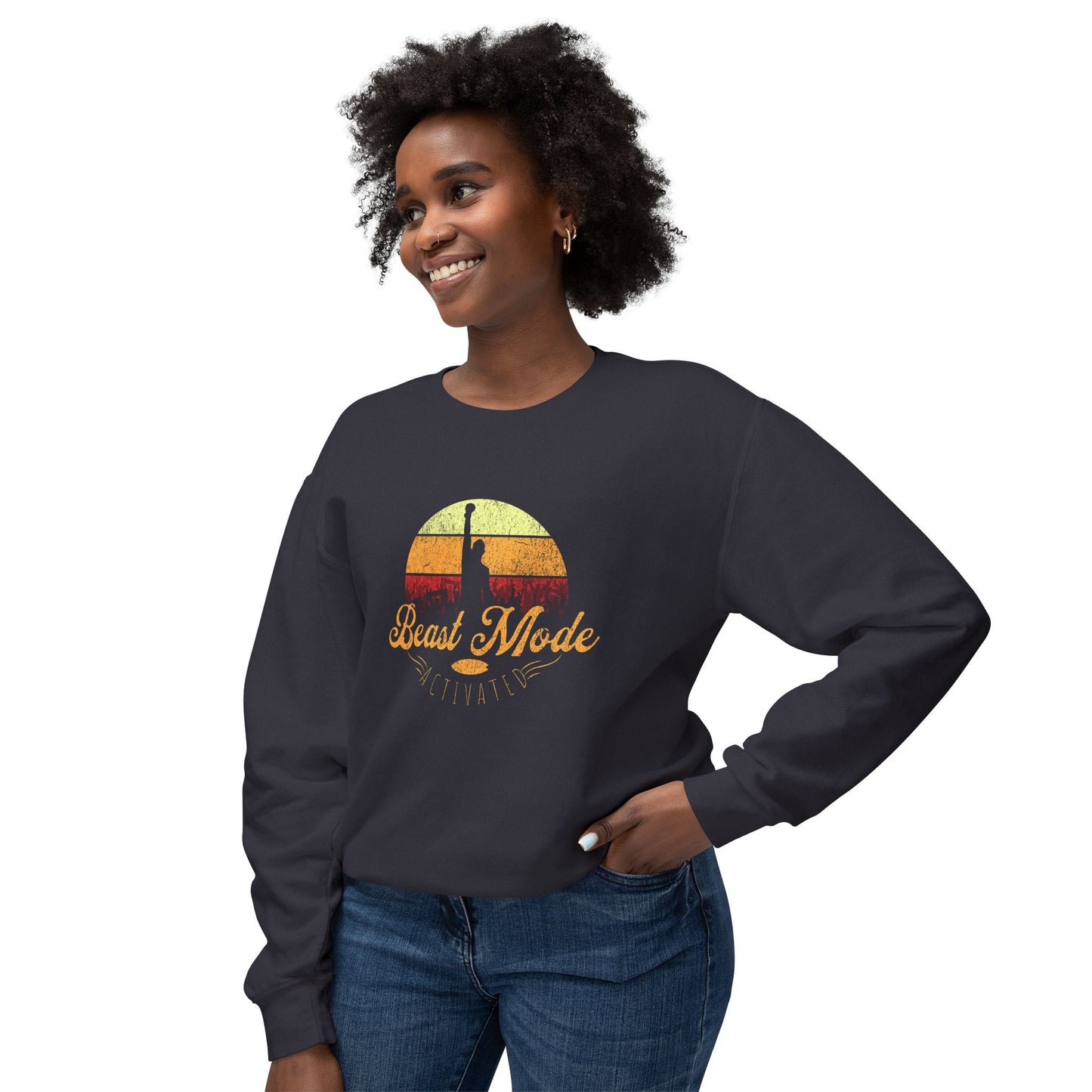 Beast Mode Activated | Unisex Lightweight Crewneck Sweatshirt