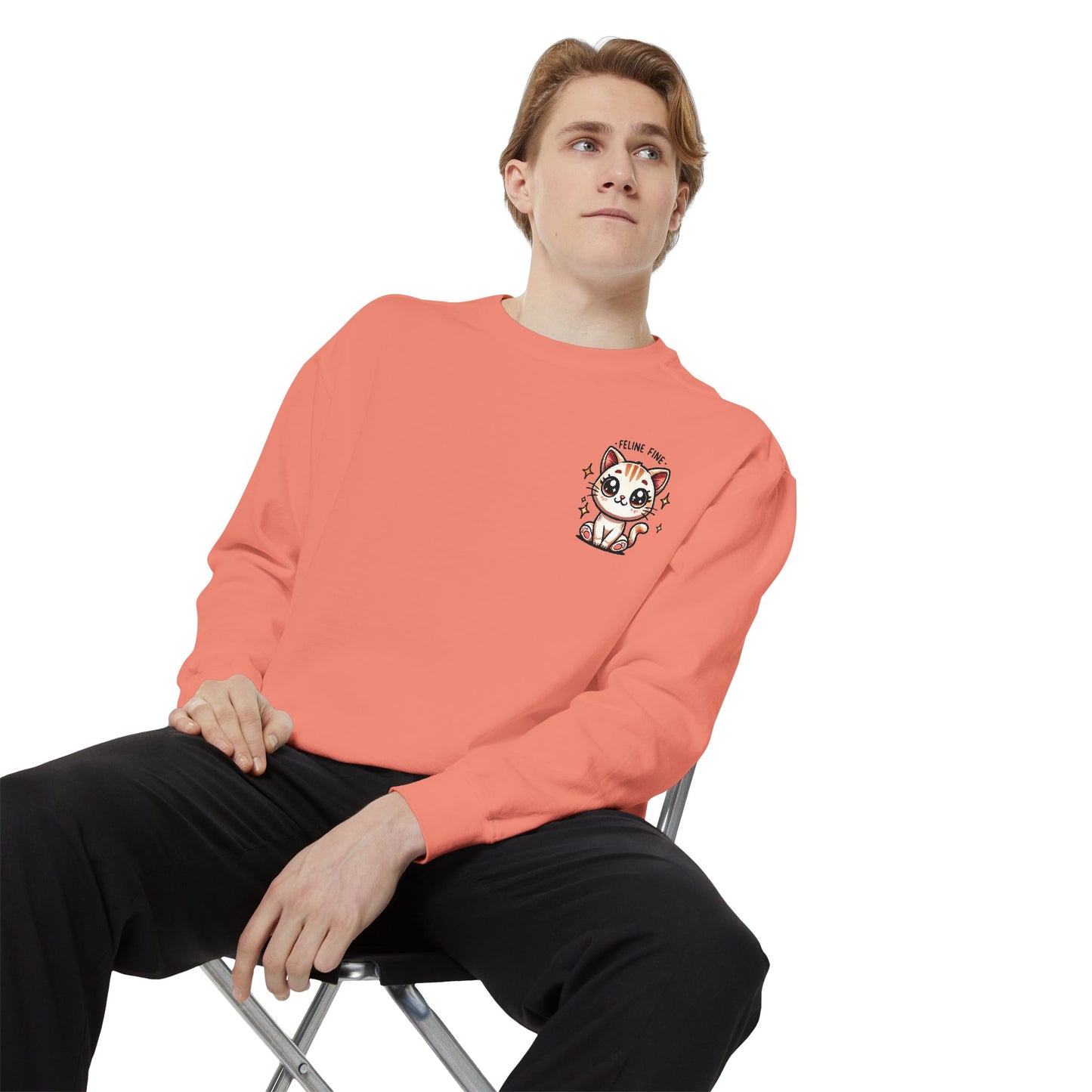Feline Fine | Unisex Garment-Dyed Sweatshirt