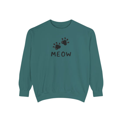 MEOW_Unisex Garment-Dyed Sweatshirt