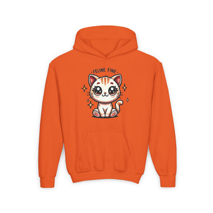 Feline Fine | Youth Heavy Blend Hooded Sweatshirt