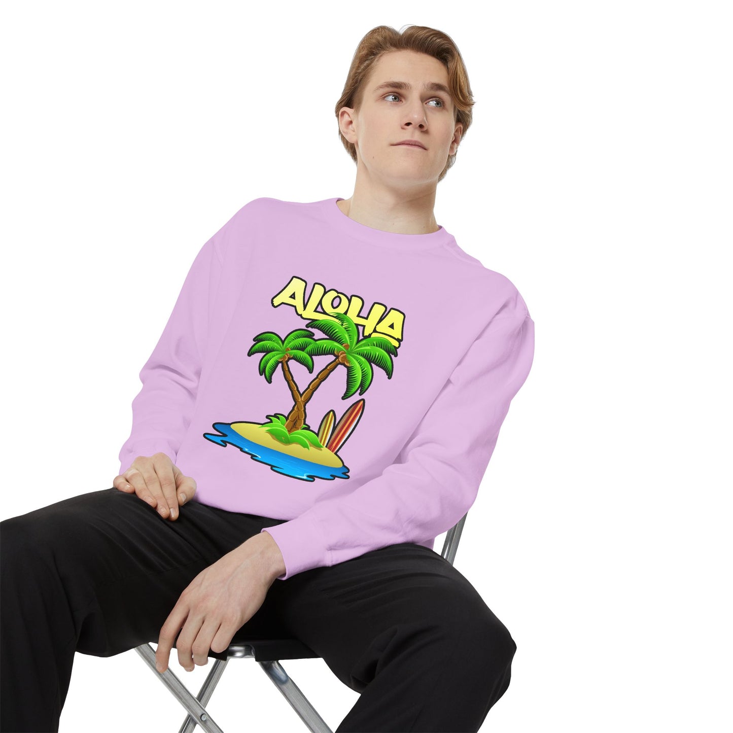 ALOHA | Unisex Garment-Dyed Sweatshirt