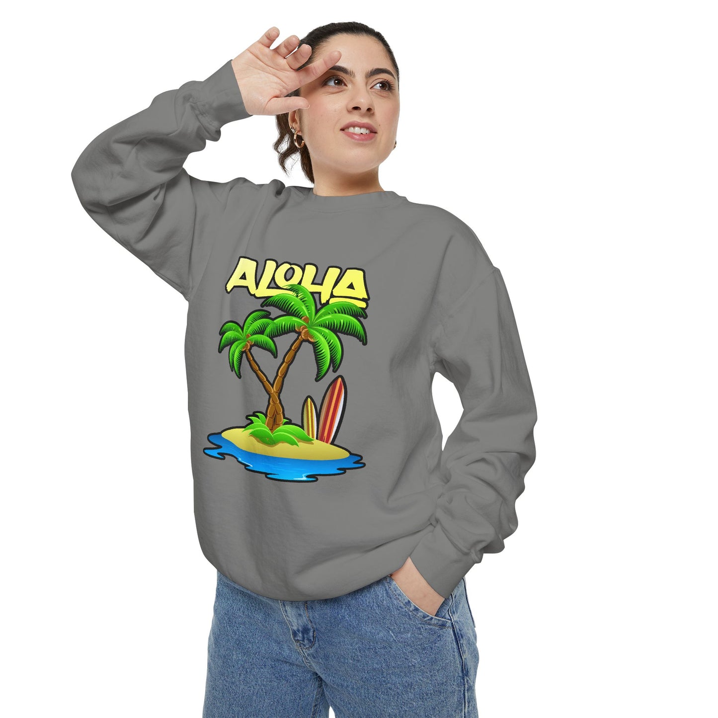 ALOHA | Unisex Garment-Dyed Sweatshirt