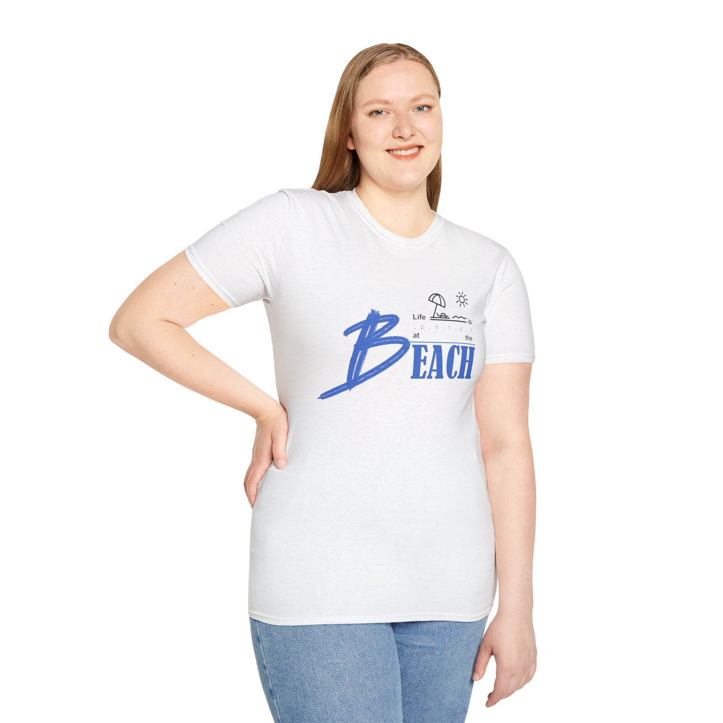 Life is Better at the Beach | Unisex Softstyle T-Shirt