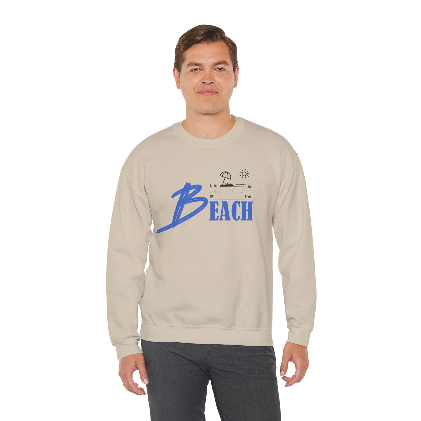 Life is Better at the Beach | Unisex Heavy Blend™ Crewneck Sweatshirt