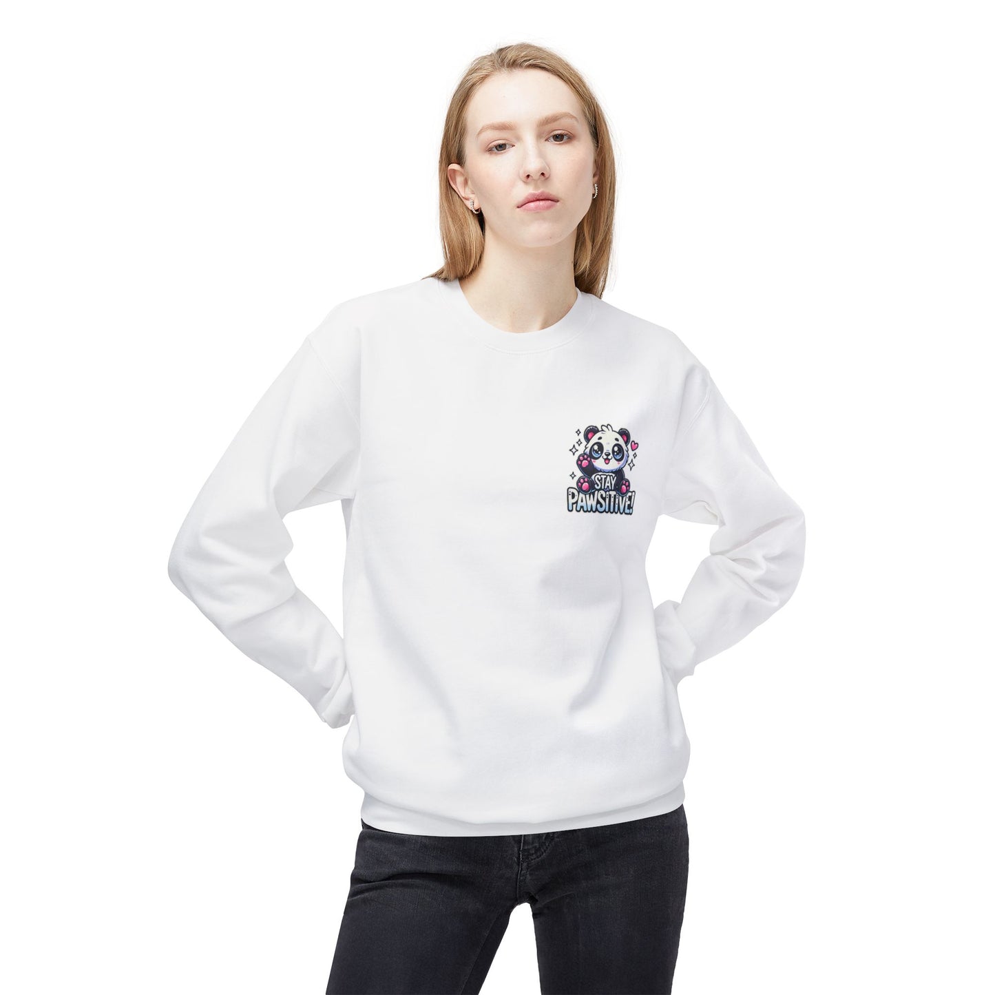 Pawsitive | Unisex Midweight Softstyle Fleece Crewneck Sweatshirt