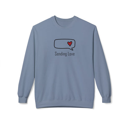 Sending Love_Unisex Midweight Softstyle Fleece Crewneck Sweatshirt