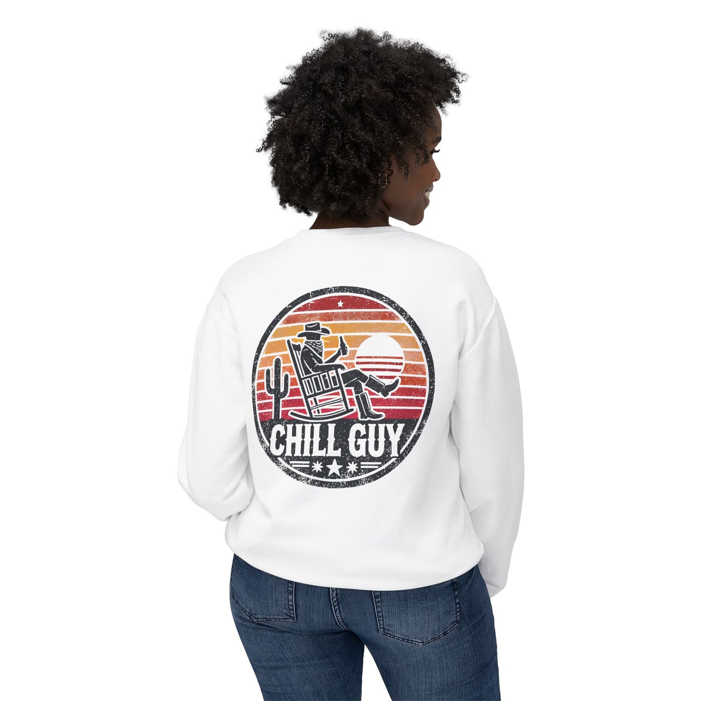 Chill Cowboy | Unisex Lightweight Crewneck Sweatshirt