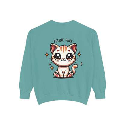 Feline Fine | Unisex Garment-Dyed Sweatshirt