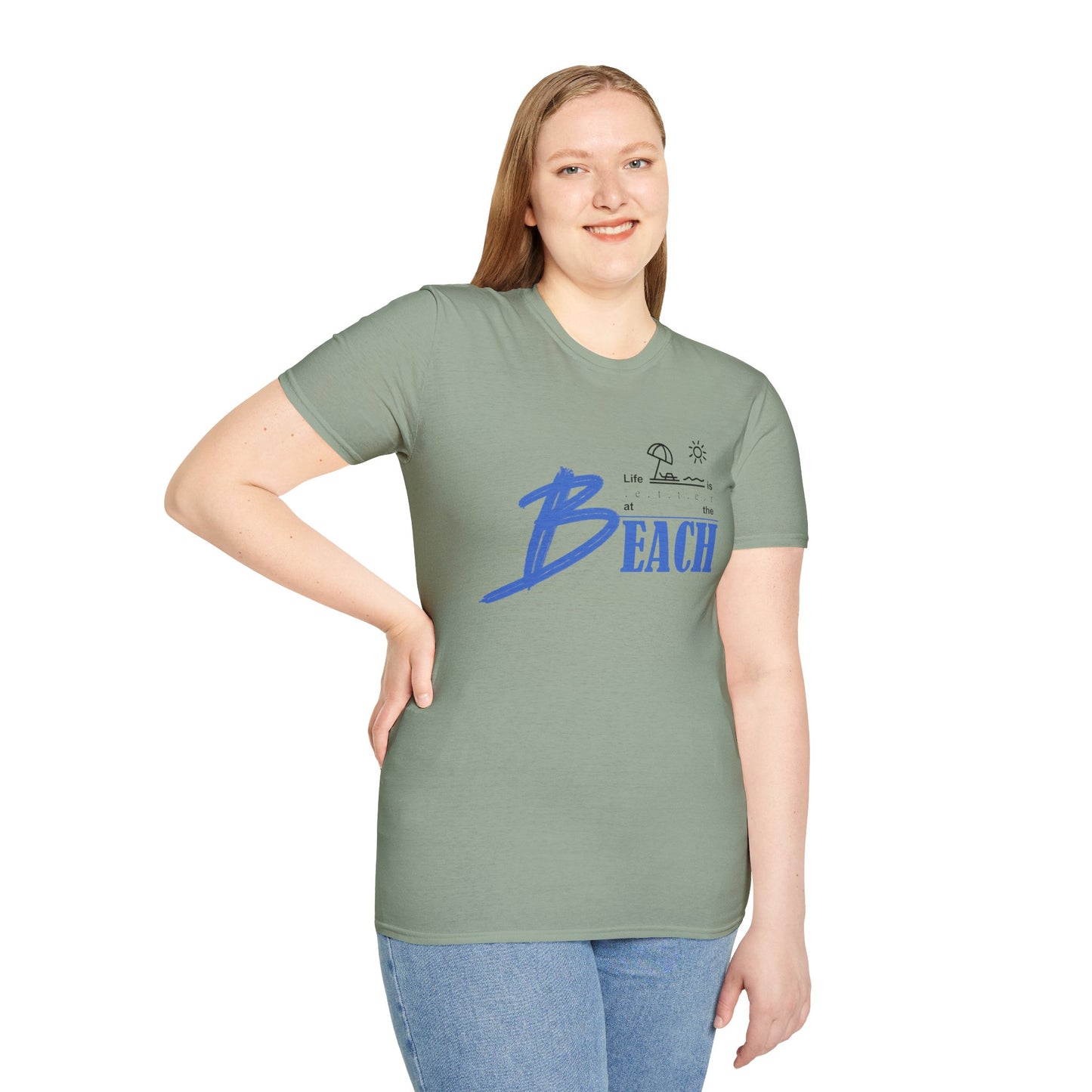 Life is Better at the Beach | Unisex Softstyle T-Shirt
