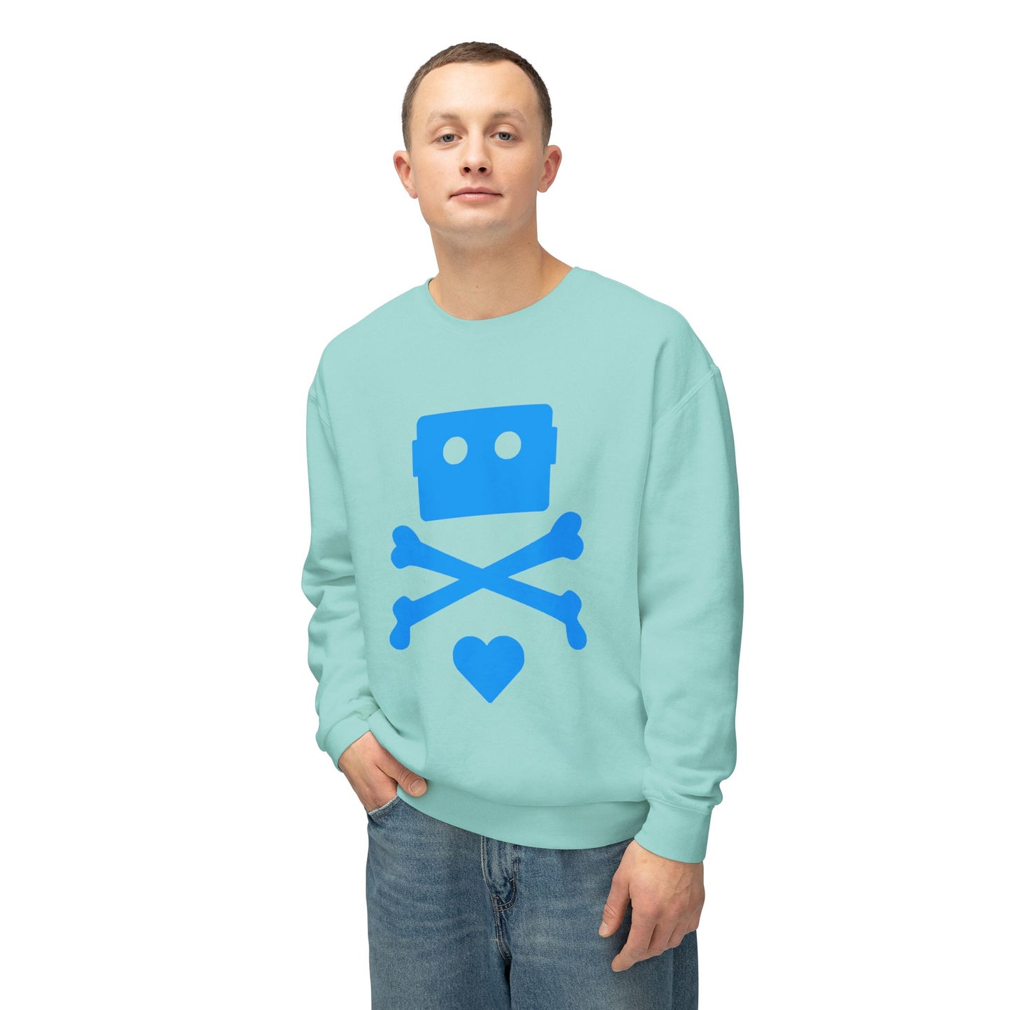 Zima Blue | Unisex Lightweight Crewneck Sweatshirt