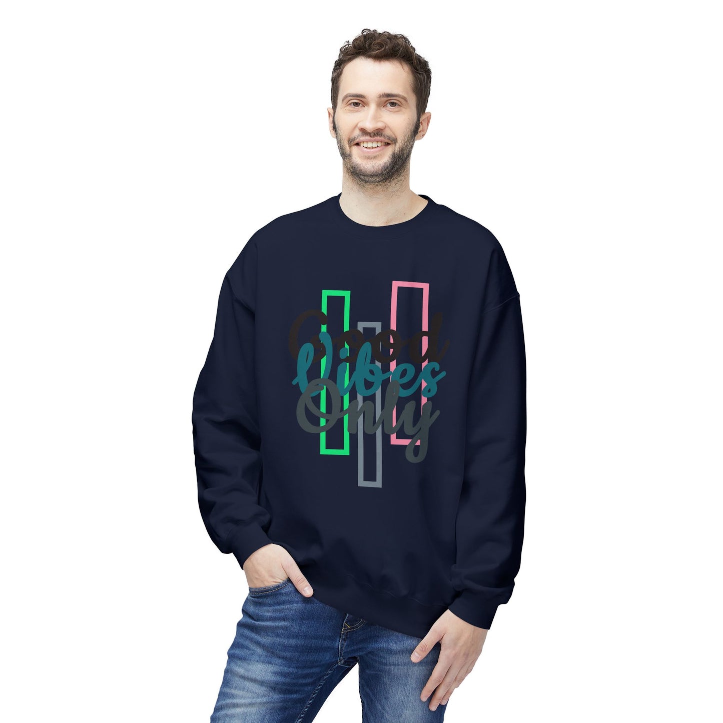 Good Vibes Only | Unisex Midweight Softstyle Fleece Crewneck Sweatshirt