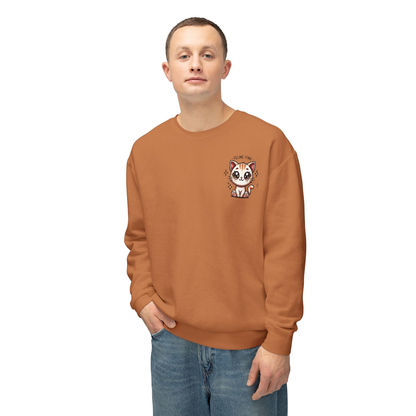 Feline Fine | Unisex Lightweight Crewneck Sweatshirt