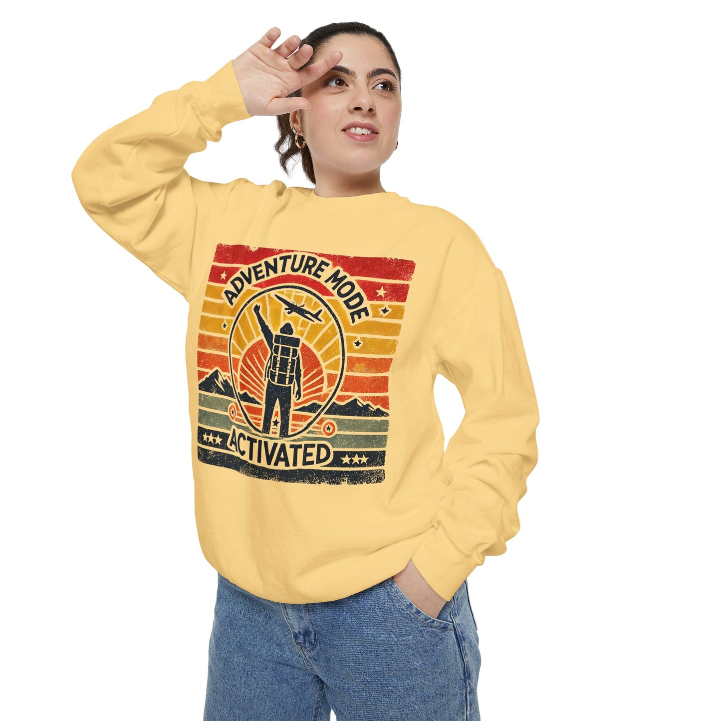 Adventure Mode Activated | Unisex Garment-Dyed Sweatshirt