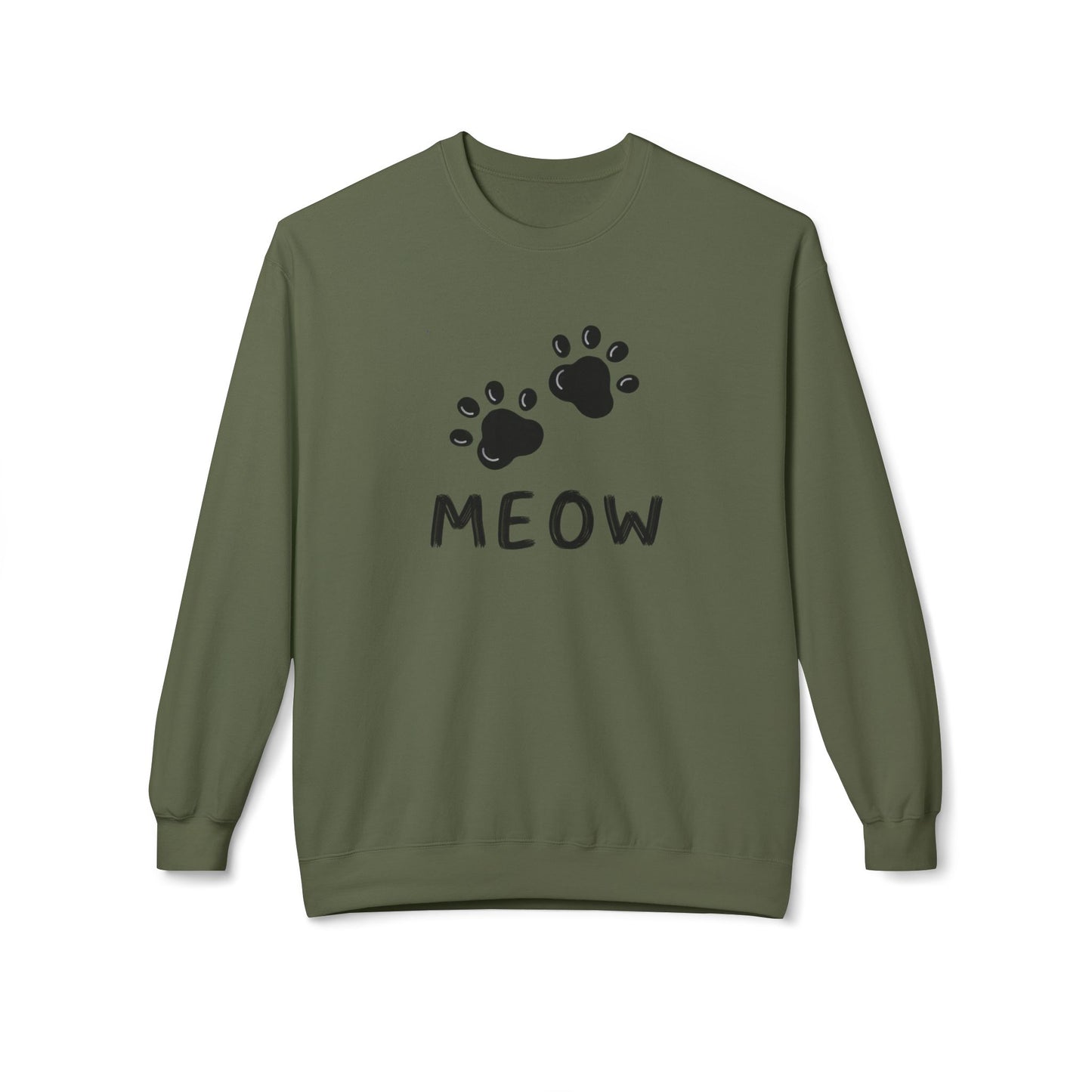 MEOW_Unisex Midweight Softstyle Fleece Crewneck Sweatshirt