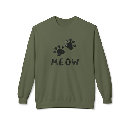 MEOW_Unisex Midweight Softstyle Fleece Crewneck Sweatshirt