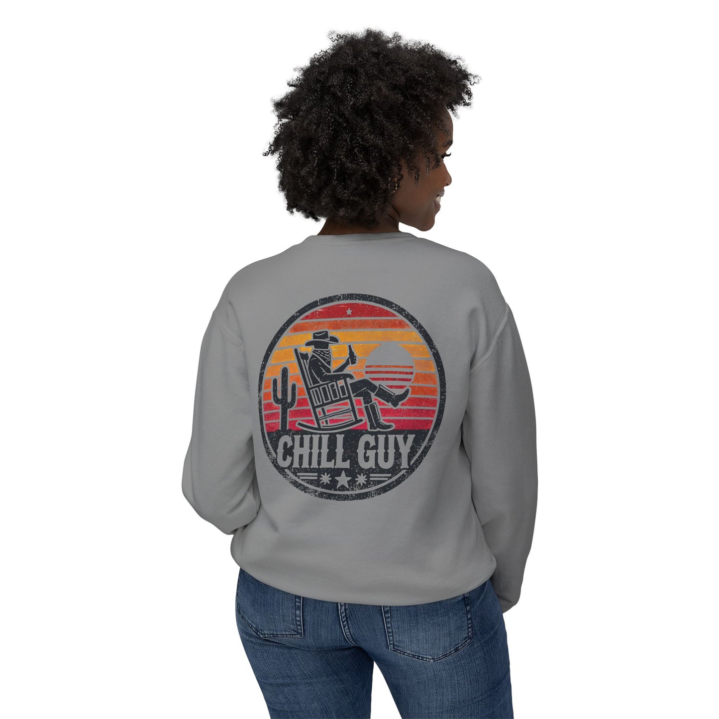Chill Cowboy | Unisex Lightweight Crewneck Sweatshirt