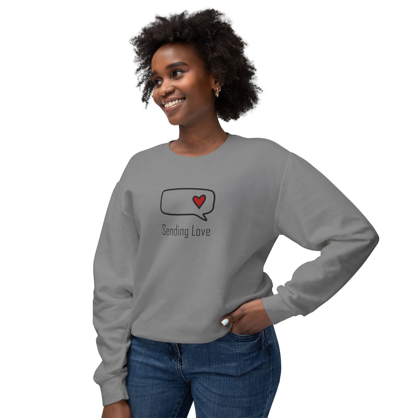 Sending Love_Unisex Lightweight Crewneck Sweatshirt