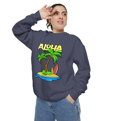 ALOHA | Unisex Garment-Dyed Sweatshirt
