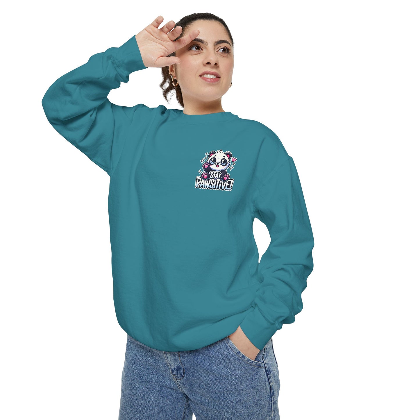 Pawsitive | Unisex Garment-Dyed Sweatshirt