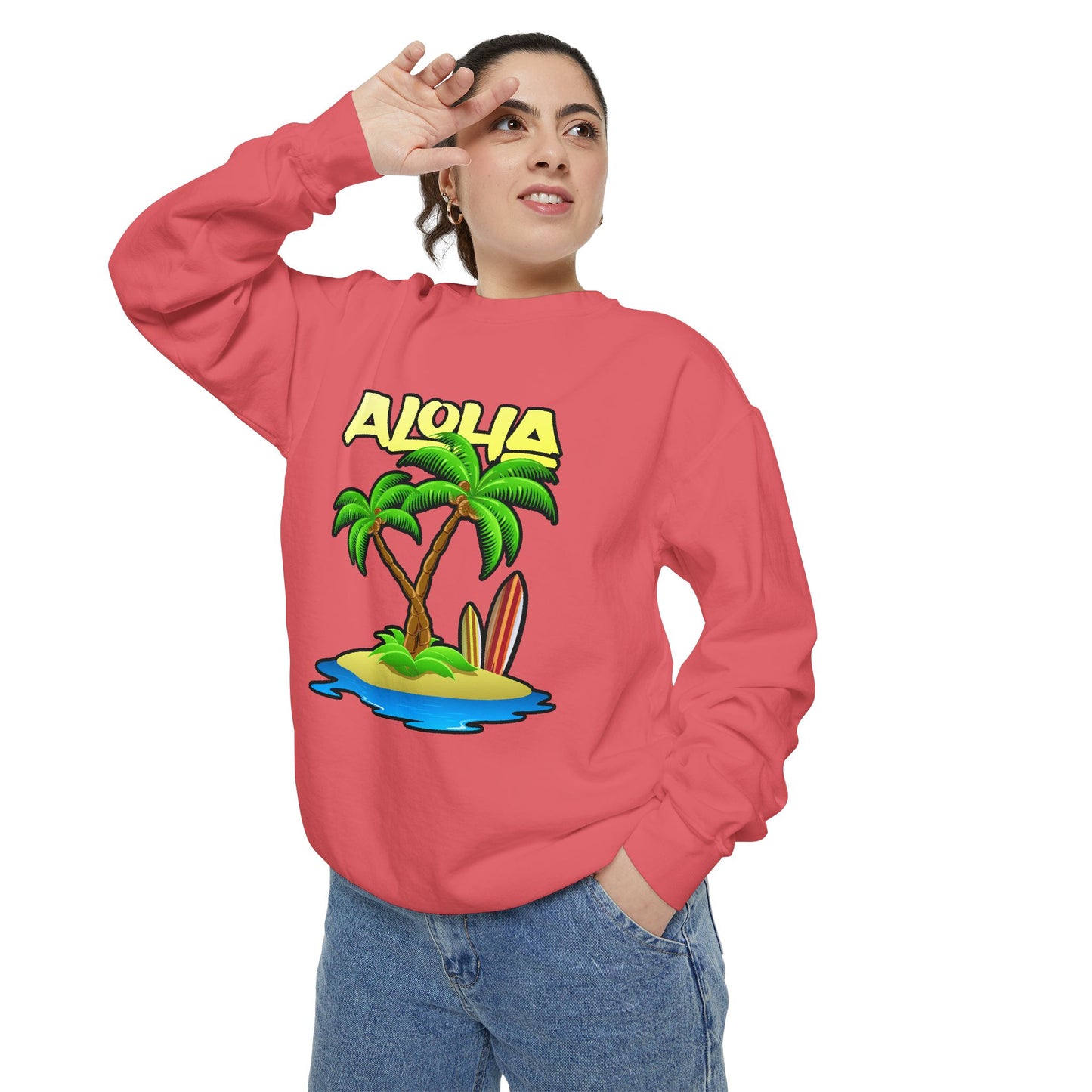 ALOHA | Unisex Garment-Dyed Sweatshirt