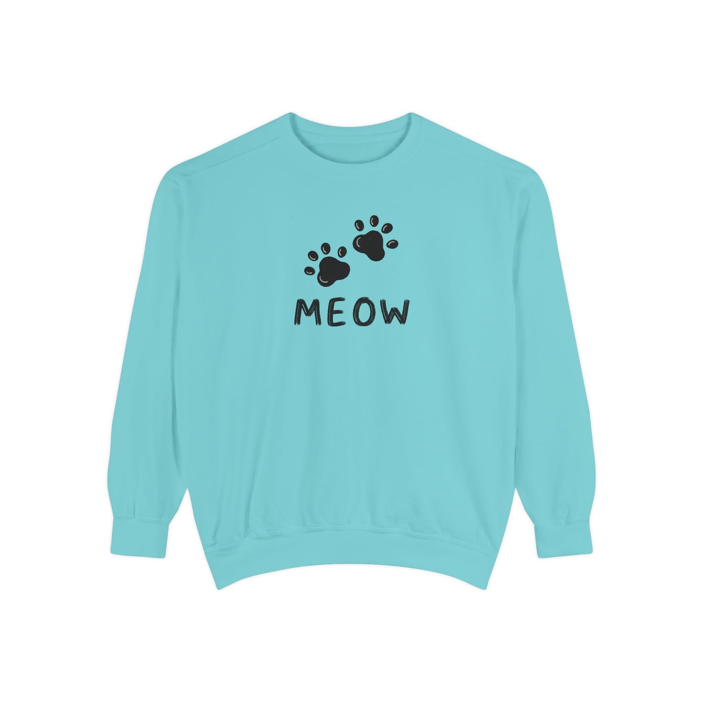 MEOW_Unisex Garment-Dyed Sweatshirt