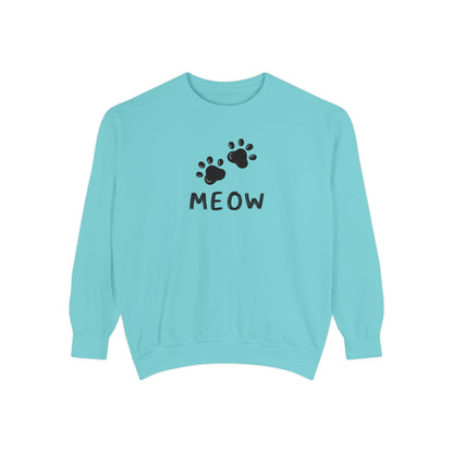 MEOW_Unisex Garment-Dyed Sweatshirt