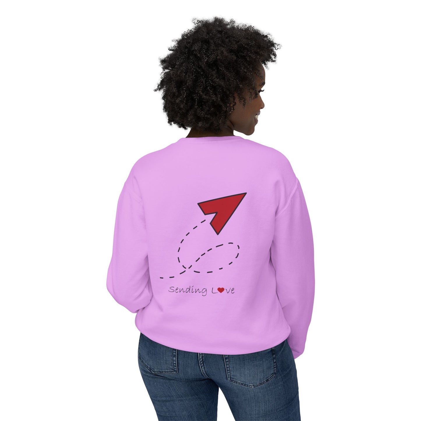 Sending Love | Unisex Lightweight Crewneck Sweatshirt