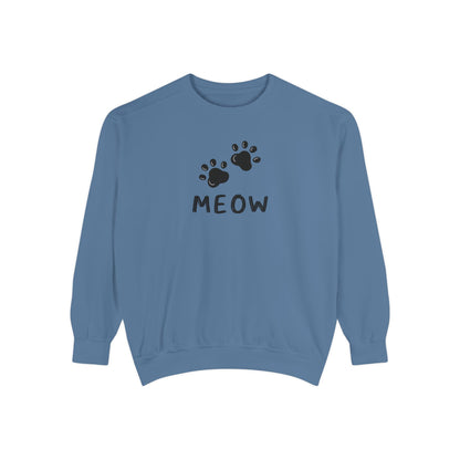 MEOW_Unisex Garment-Dyed Sweatshirt