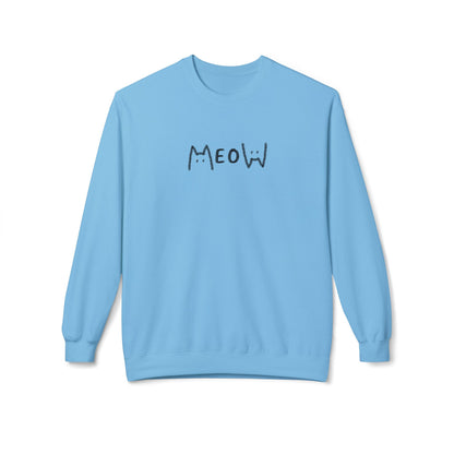 Meow_Unisex Midweight Softstyle Fleece Crewneck Sweatshirt