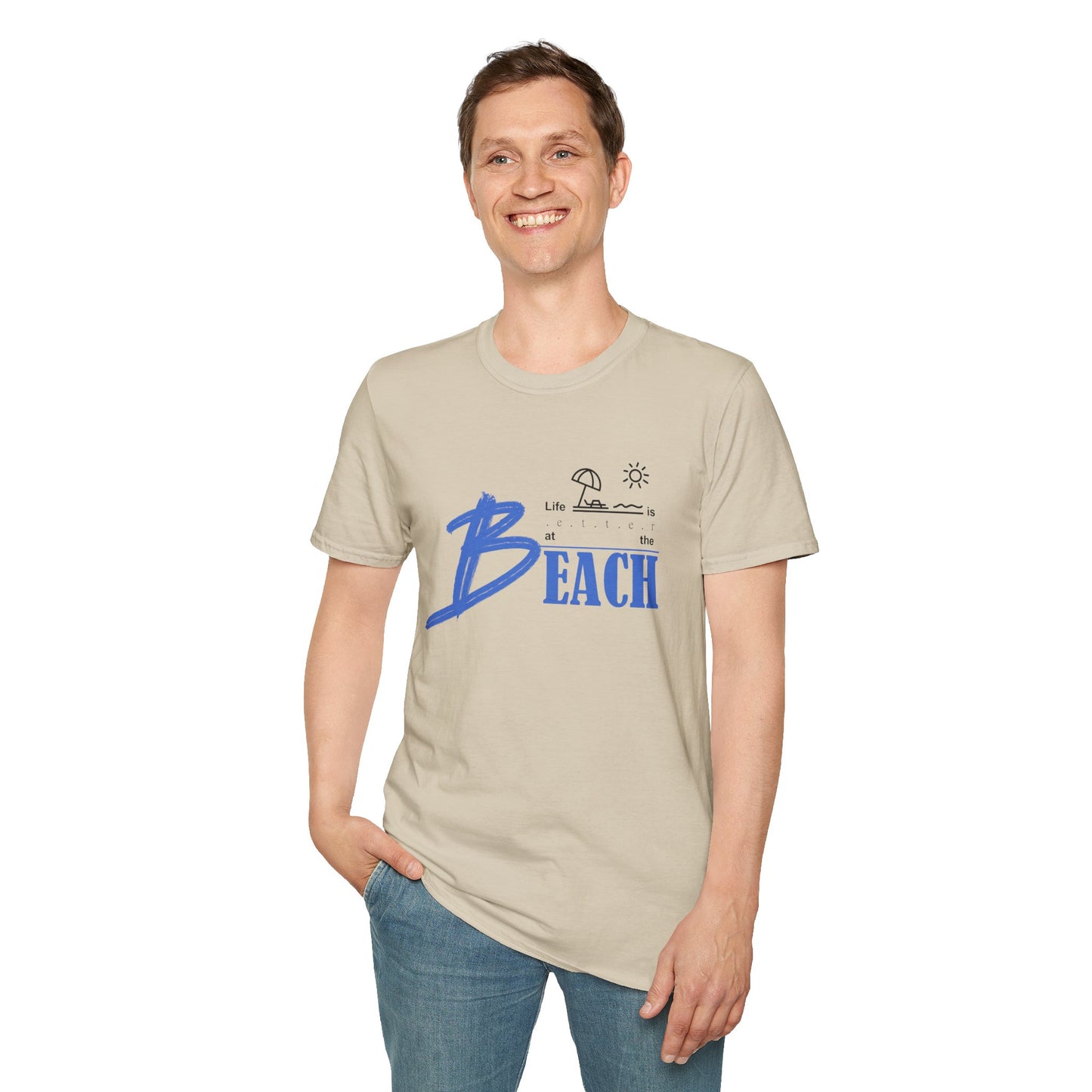 Life is Better at the Beach | Unisex Softstyle T-Shirt
