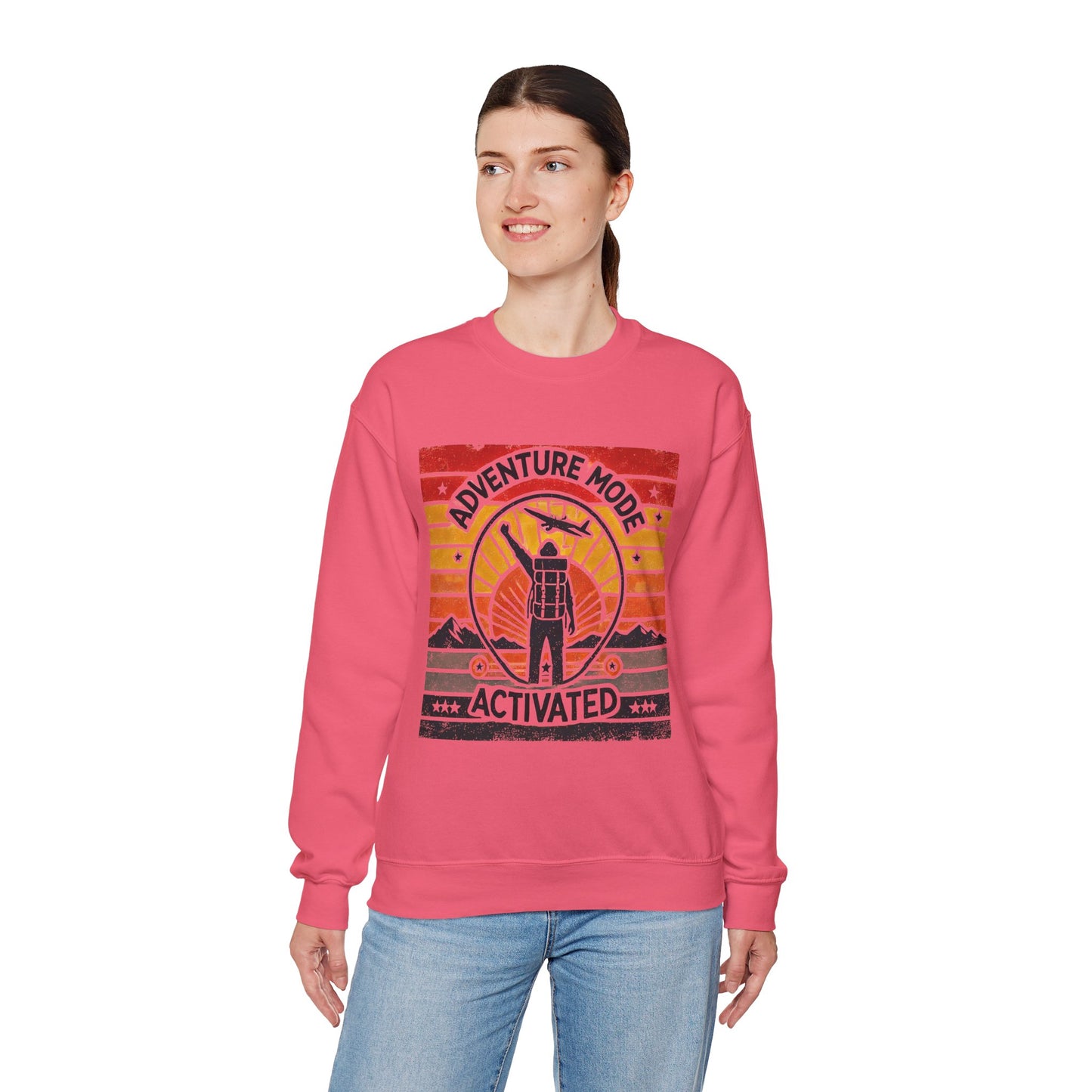 Adventure Mode Activated | Unisex Heavy Blend™ Crewneck Sweatshirt