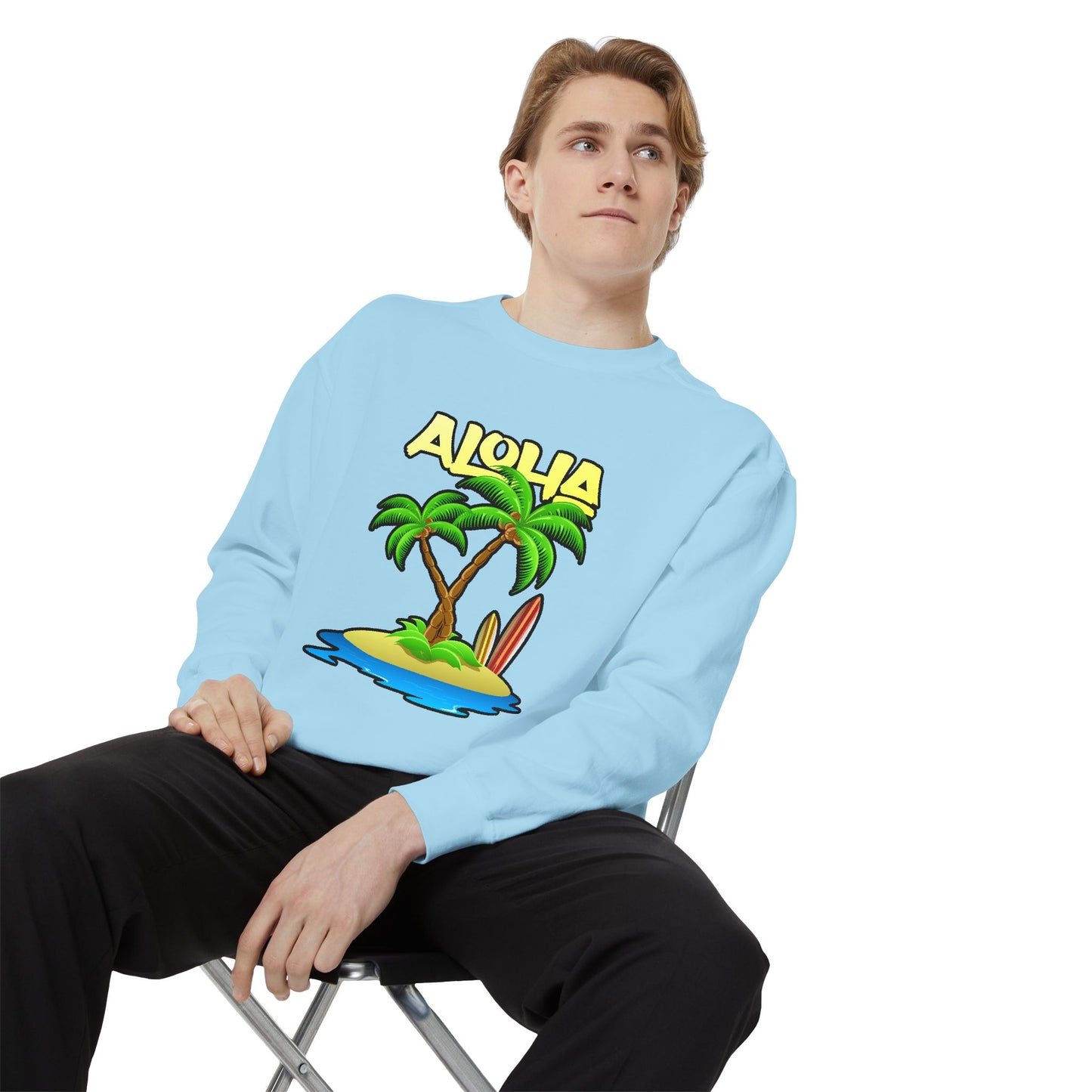 ALOHA | Unisex Garment-Dyed Sweatshirt