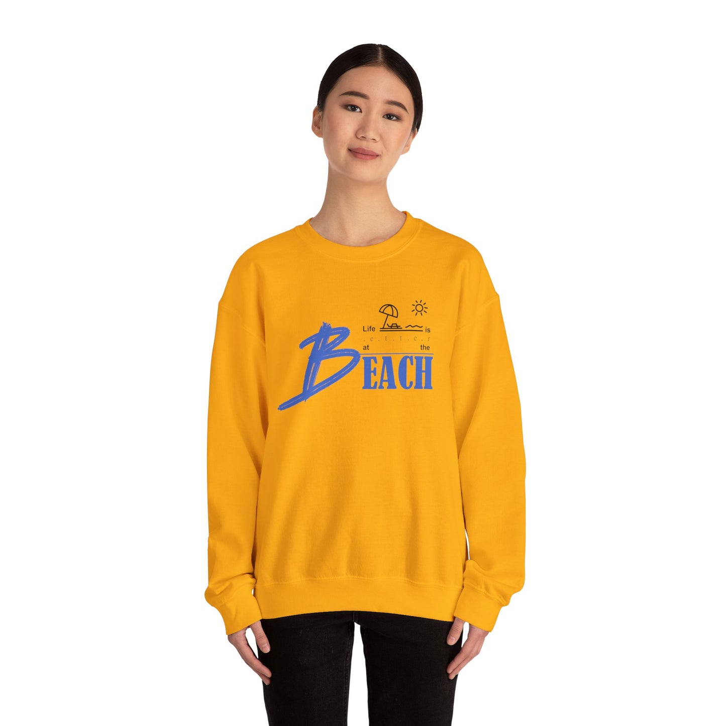 Life is Better at the Beach | Unisex Heavy Blend™ Crewneck Sweatshirt