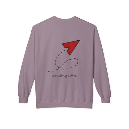 Sending Love | Unisex Midweight Softstyle Fleece Crewneck Sweatshirt