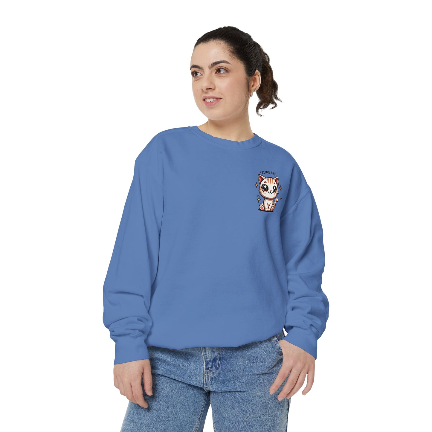 Feline Fine | Unisex Garment-Dyed Sweatshirt