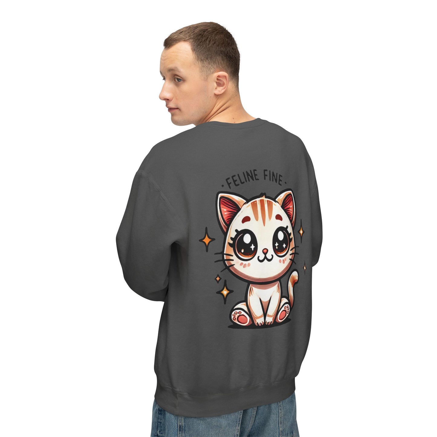 Feline Fine | Unisex Lightweight Crewneck Sweatshirt