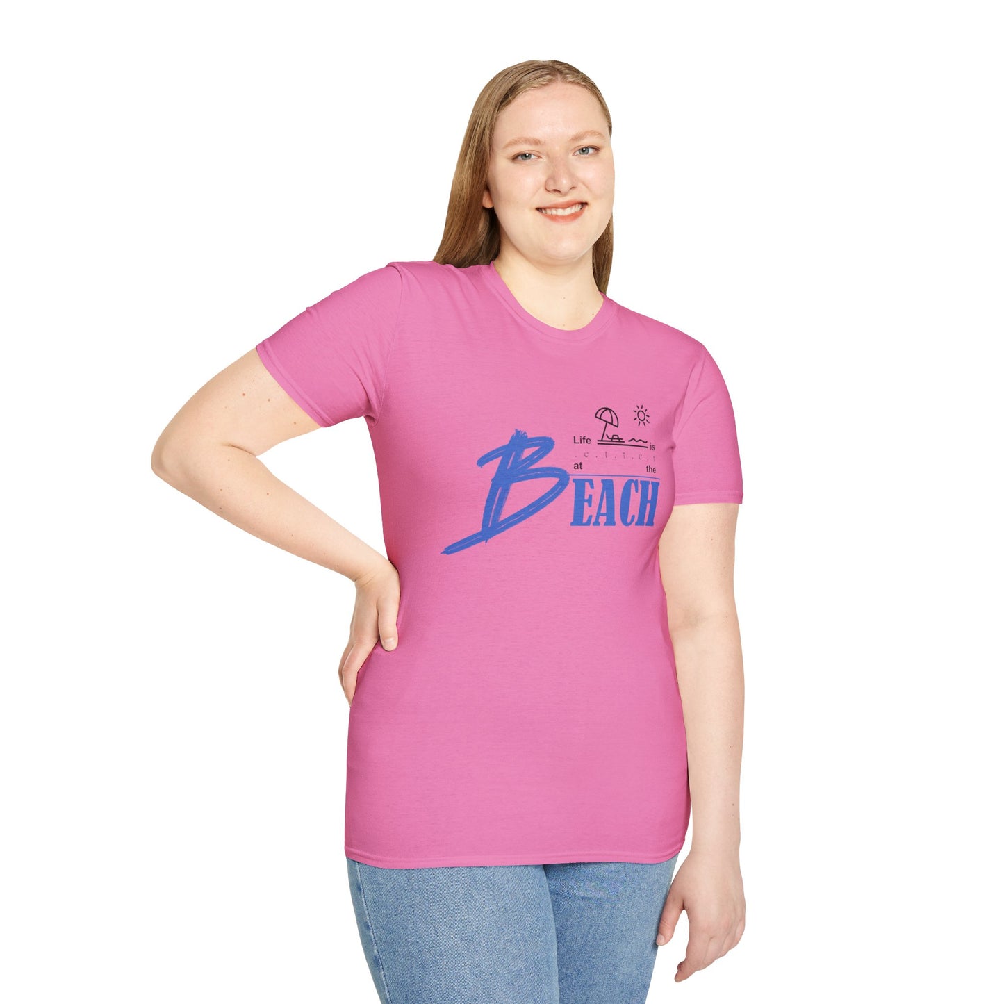 Life is Better at the Beach | Unisex Softstyle T-Shirt