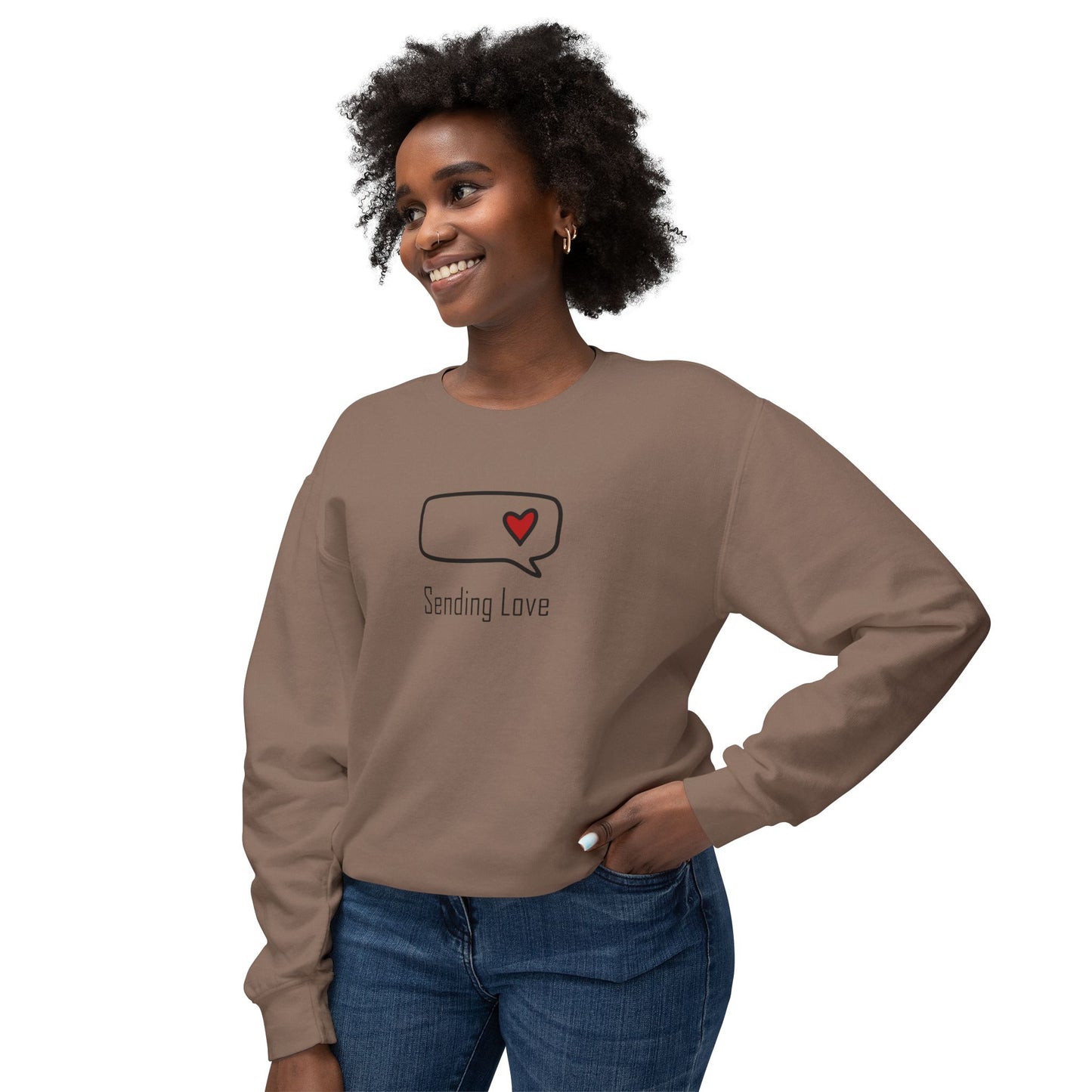 Sending Love_Unisex Lightweight Crewneck Sweatshirt