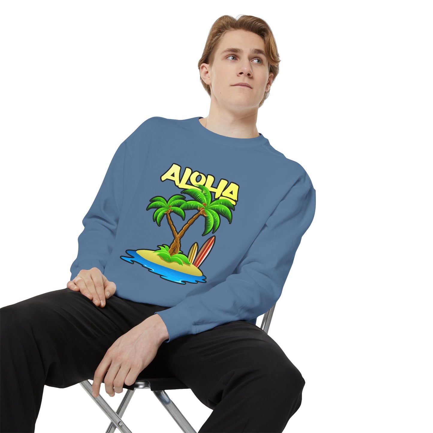 ALOHA | Unisex Garment-Dyed Sweatshirt